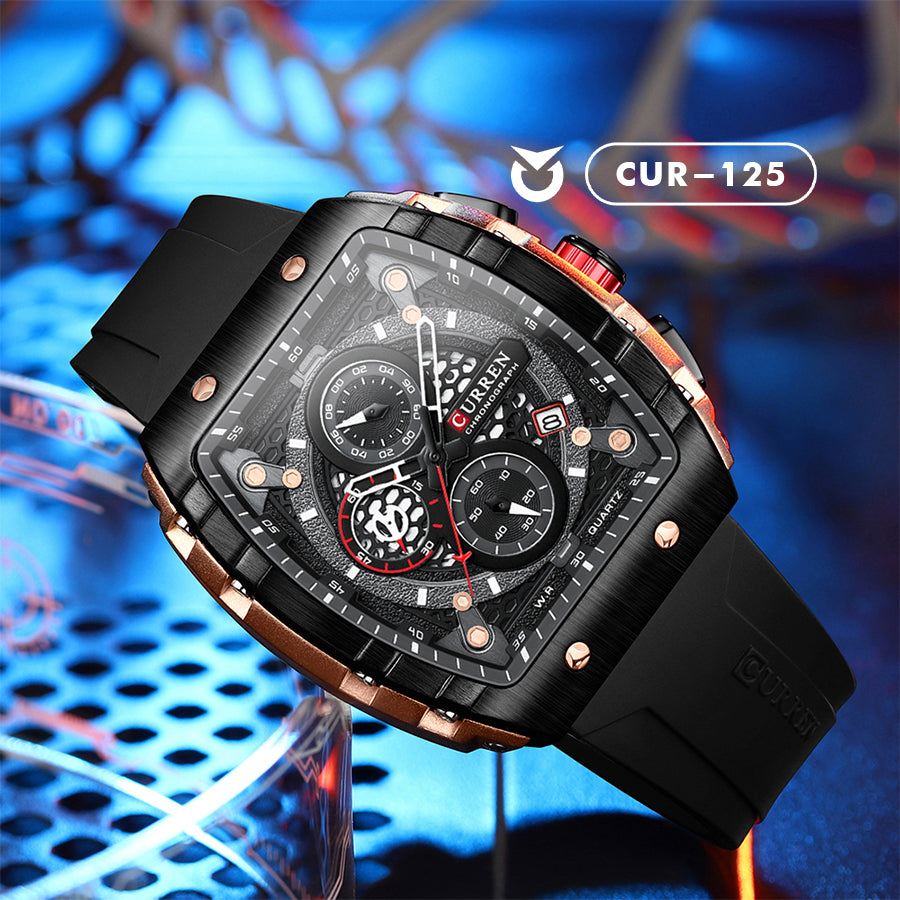 RELOJ CURREN ORIGINAL CASUAL NEGRO Y AZUL | CUR-124, CUR-125