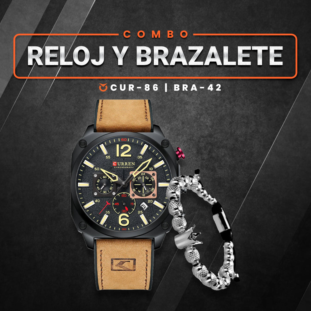 COMBO RELOJ + BRAZALETE | SKU: CUR-86, BRA-42