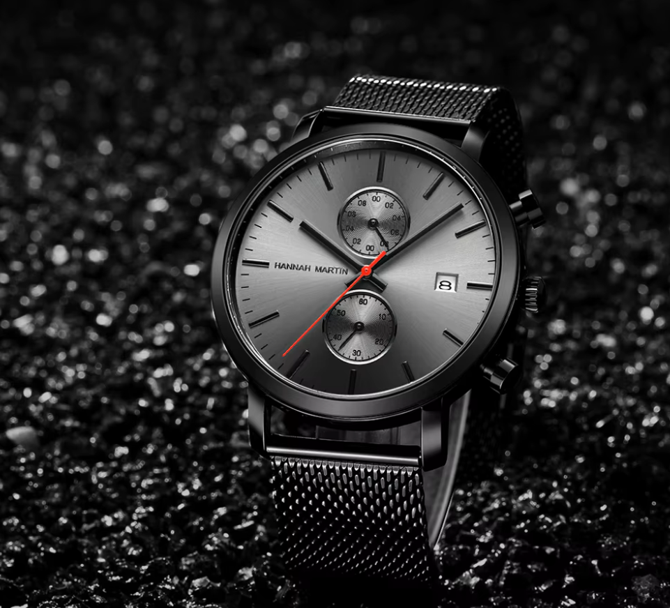 RELOJ HANNAH MARTIN ELEGANTE NEGRO | SKU: HAN-67