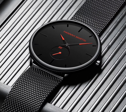 RELOJ HANNAH MARTIN HM-2140 ORIGINAL MATE NEGRO ROJO | SKU: HAN-65