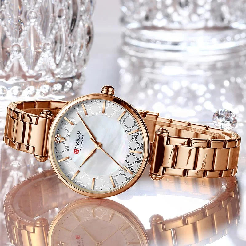 9072 | RELOJ CURREN ORIGINAL AZUL/DORADO/PLATEADO/ORO ROSA CASUAL