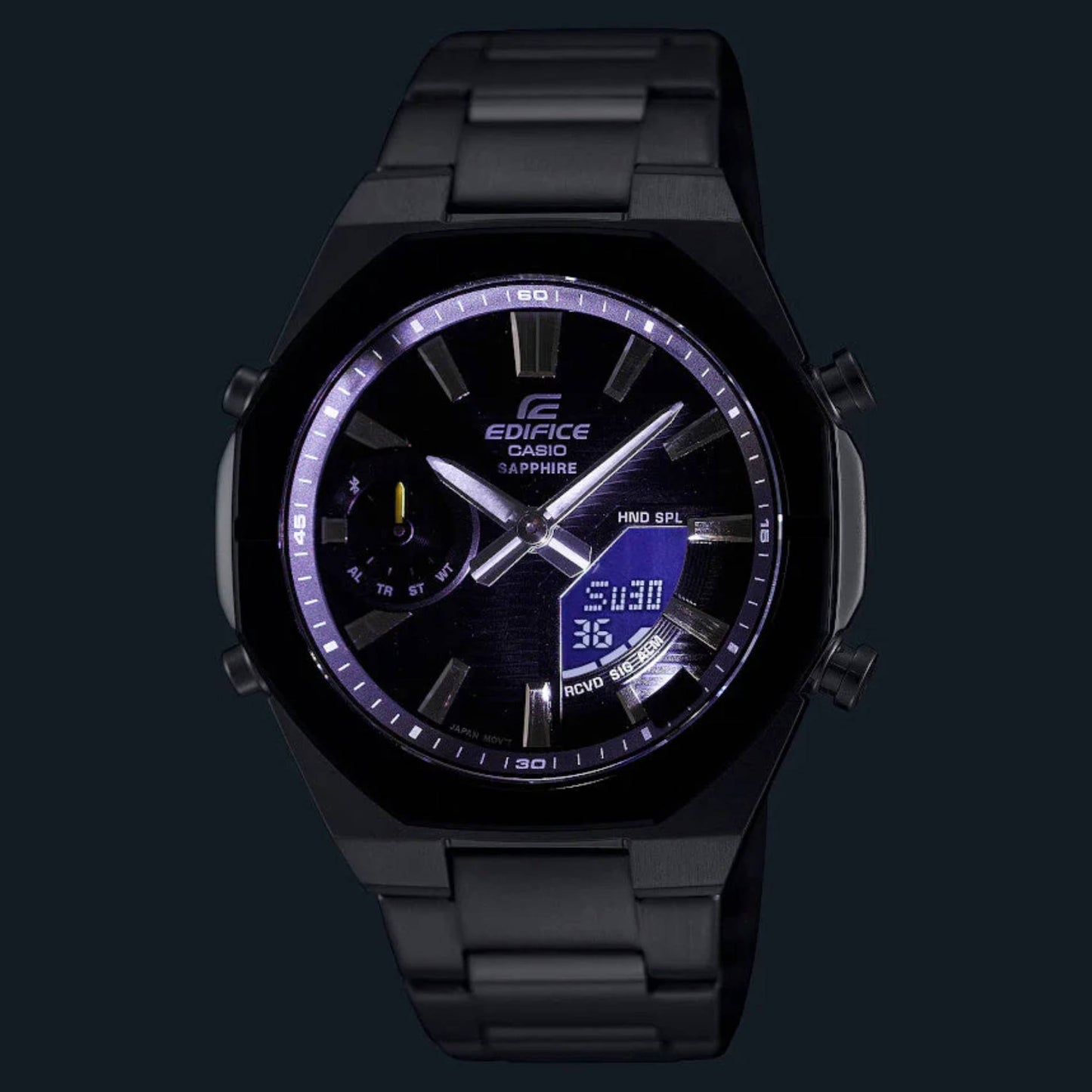 ECB-S10DB-1ADF | RELOJ DE ACERO PARA HOMBRE CASIO EDIFICE - NEGRO