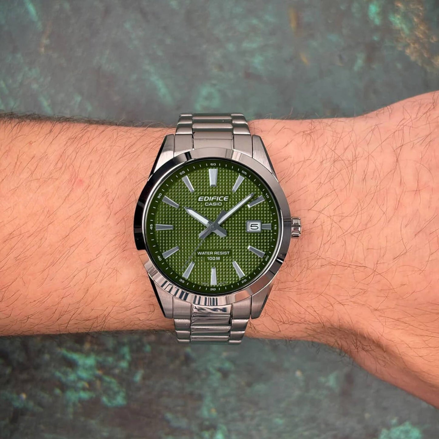 EFV-160D-3AVDF | RELOJ DE ACERO PARA HOMBRE CASIO EDIFICE - VERDE