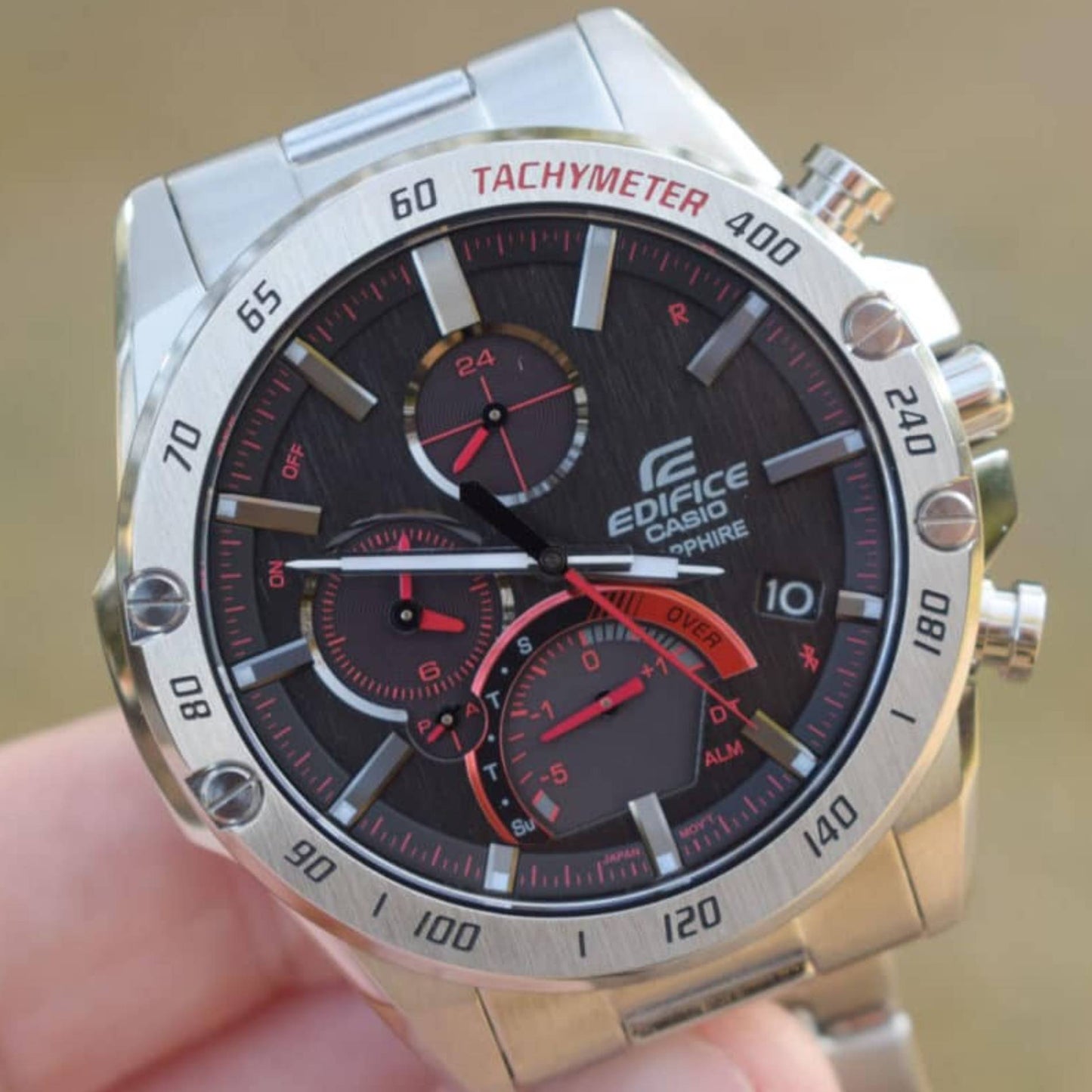 EQB-1000XD-1ADR | RELOJ DE ACERO PARA HOMBRE CASIO EDIFICE - NEGRO