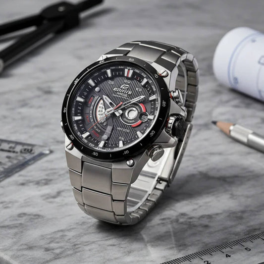 EQS-A1000DB-1AVDR | RELOJ DE ACERO PARA HOMBRE CASIO EDIFICE - NEGRO