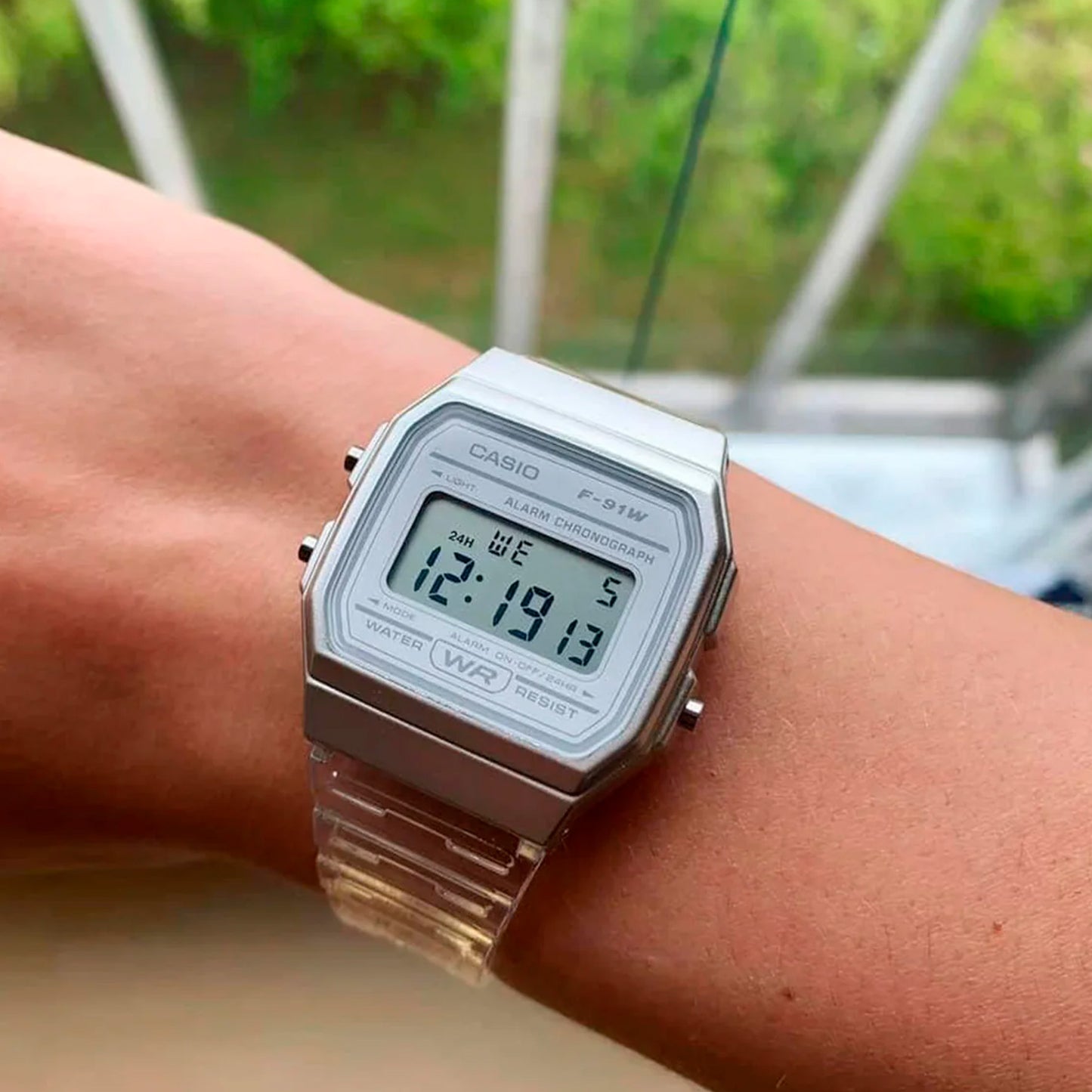 F-91WS | RELOJ DE GOMA Y ACERO CASIO PARA MUJER