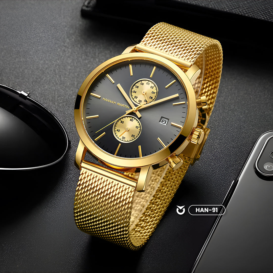 RELOJ HANNAH MARTIN ELEGANTE NEGRO Y AZUL | SKU: HAN-16, HAN-67, HAN-68, HAN-91