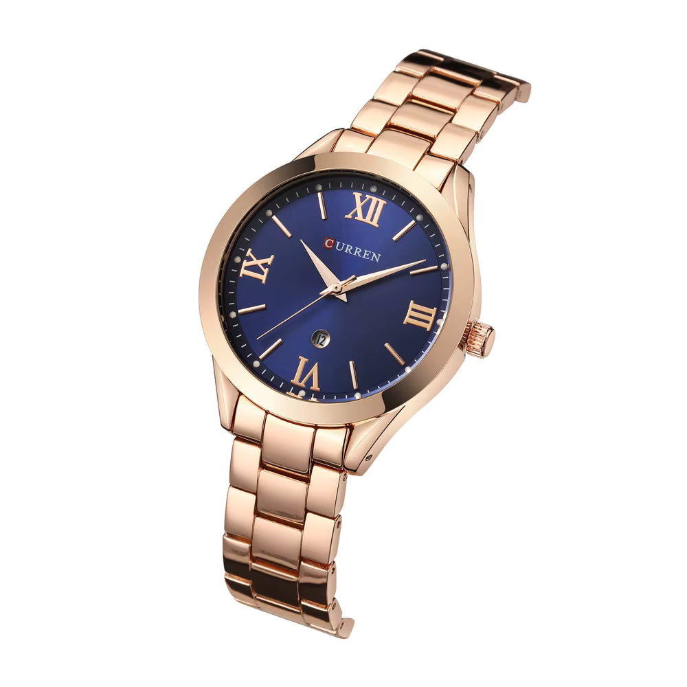 RELOJ CURREN MUJER ORIGINAL ELEGANTE ACERO INOXIDABLE 9007