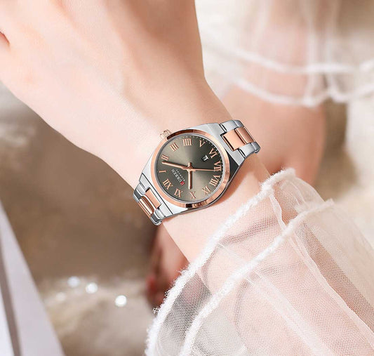RELOJ CURREN MUJER ORIGINAL ELEGANTE ACERO INOXIDABLE 9095
