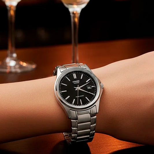 LTP-1183A-1ADF | RELOJ DE ACERO PARA MUJER CASIO - NEGRO