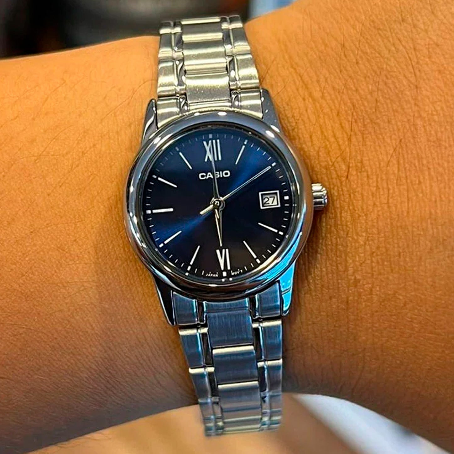 LTP-V002D-1B3UDF | RELOJ DE ACERO PARA MUJER CASIO - PLATEADO