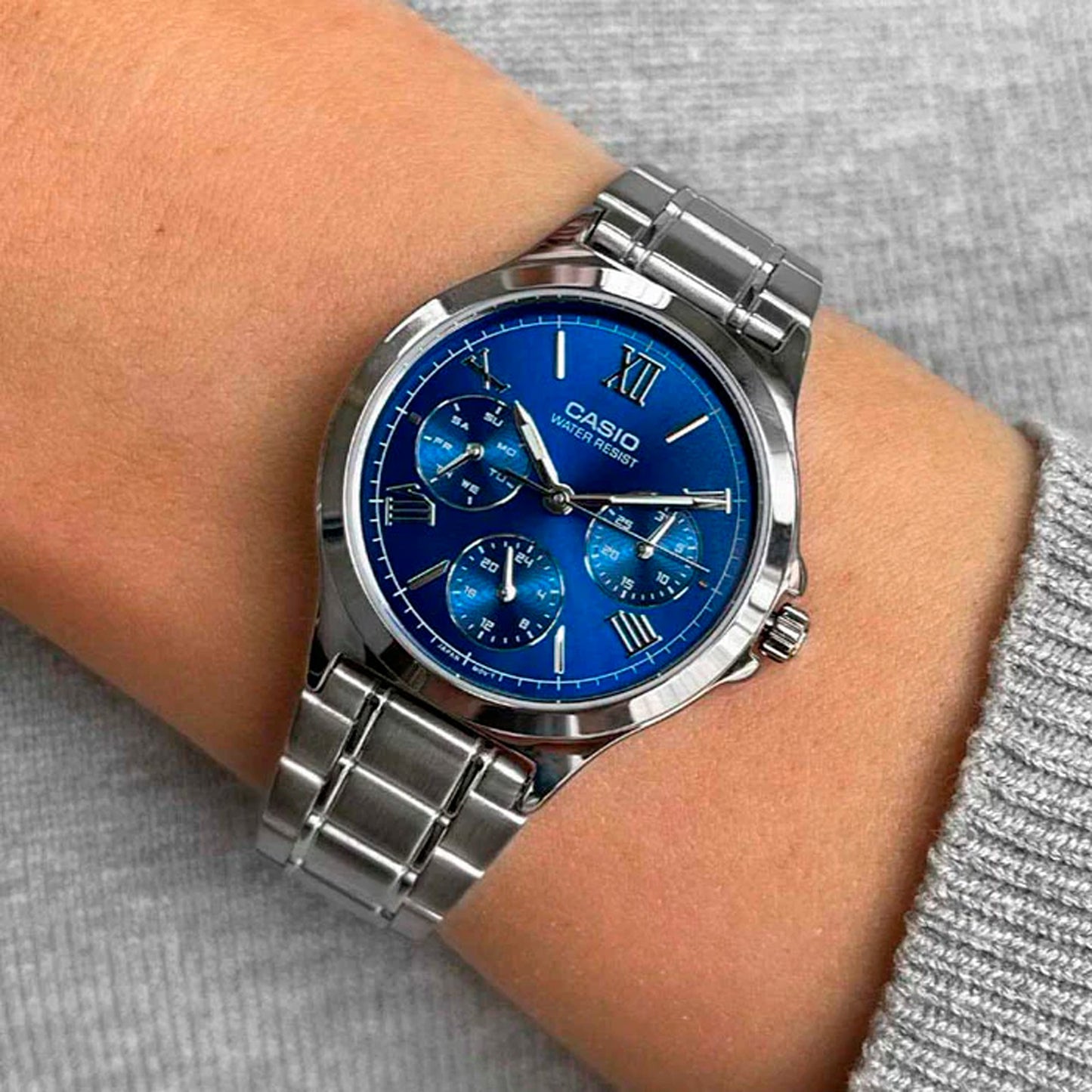 LTP-V300D-2A2UDF | RELOJ DE ACERO PARA MUJER CASIO - AZUL