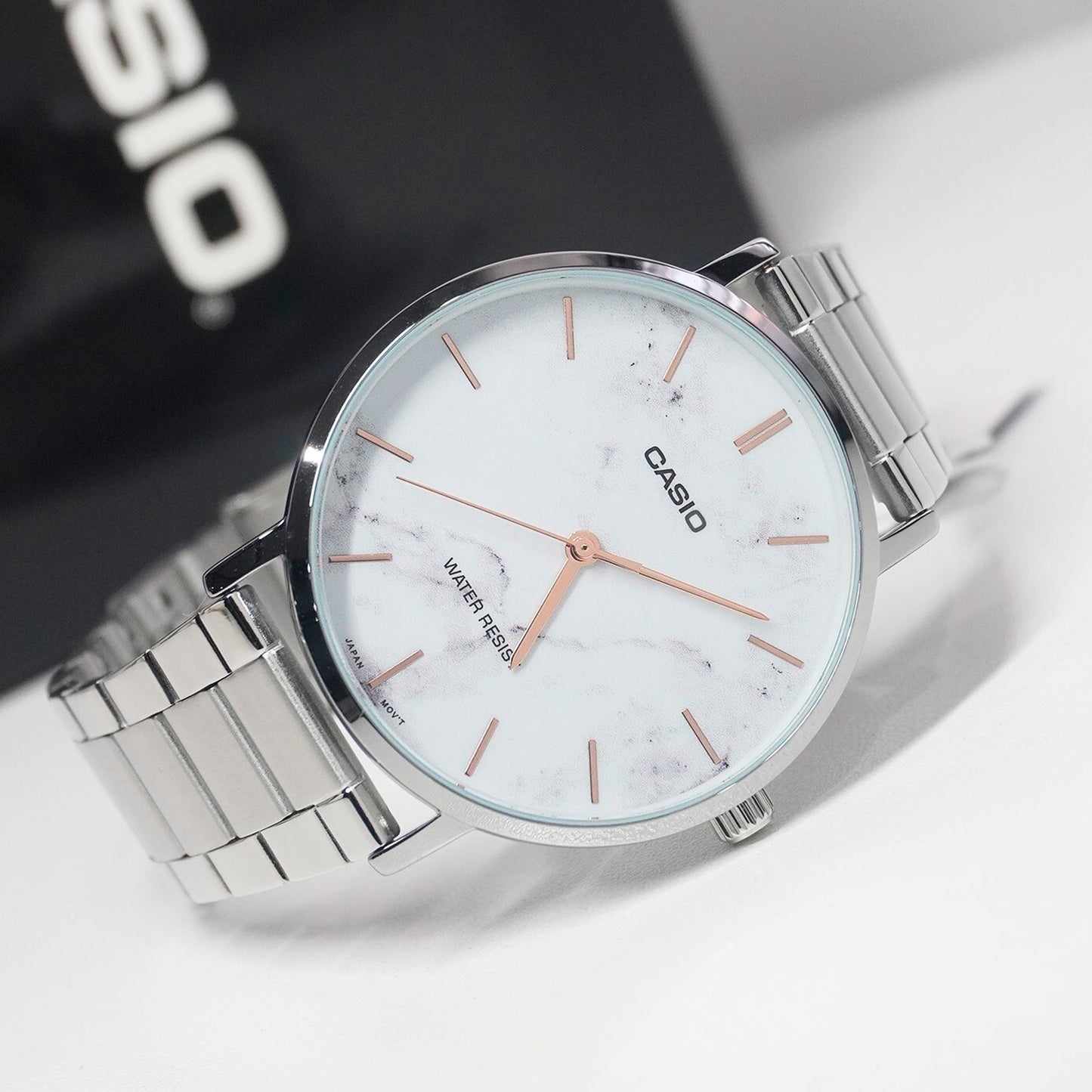 MTP-VT01DM-7AUDF | RELOJ DE ACERO PARA HOMBRE CASIO - BLANCO