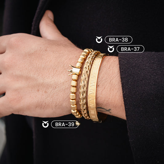 PULSERA ACERO DORADO BRA-39 ENVIO PARA COLOMBIA