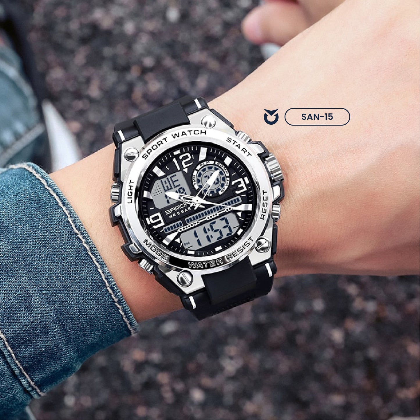 RELOJ SANDA NEGRO 6024
DEPORTIVO PARA HOMBRE - COLOMBIA