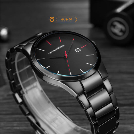 Reloj Hannah Martín Casual Elegante Acero Negro Rojo HAN-50 17551-BR para Hombre Colombia