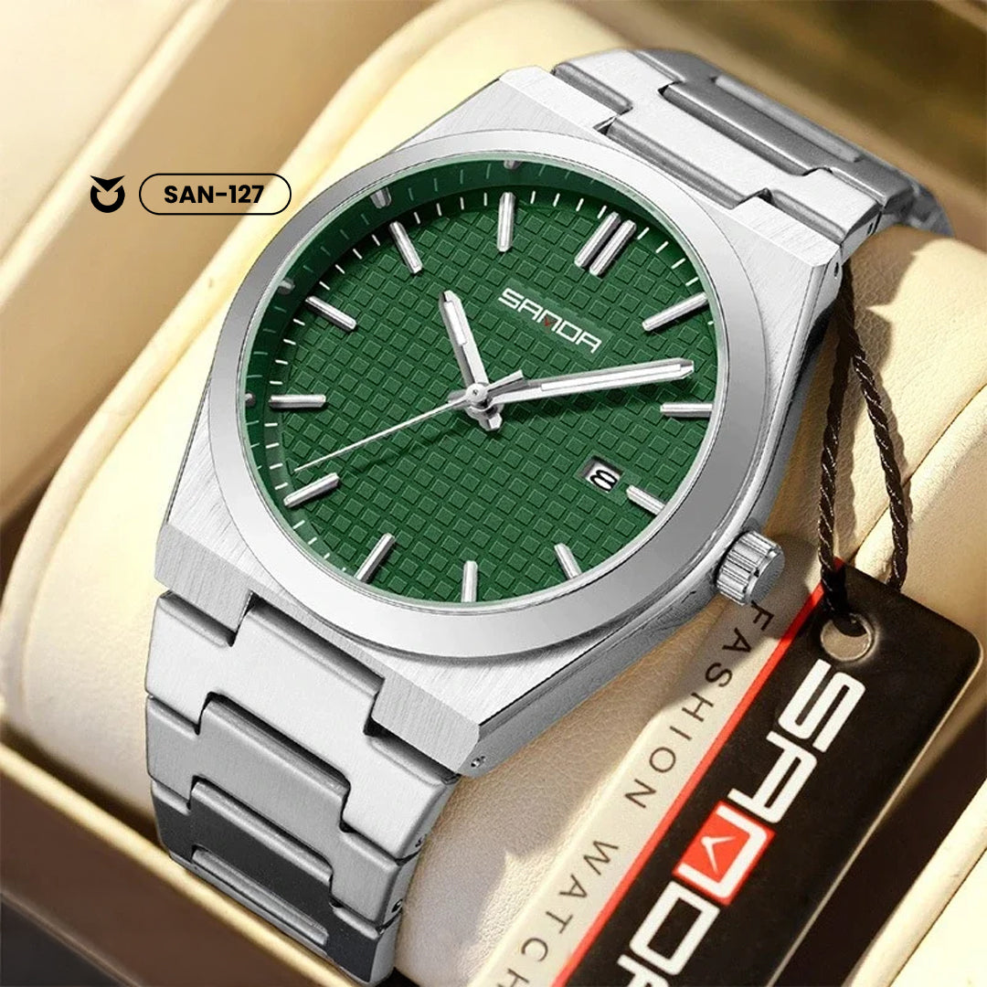 RELOJ SANDA ORIGINAL - CASUAL ZAFIRO, VERDE Y NEGRO | SKU: SAN-125, SAN-126, SAN-127
