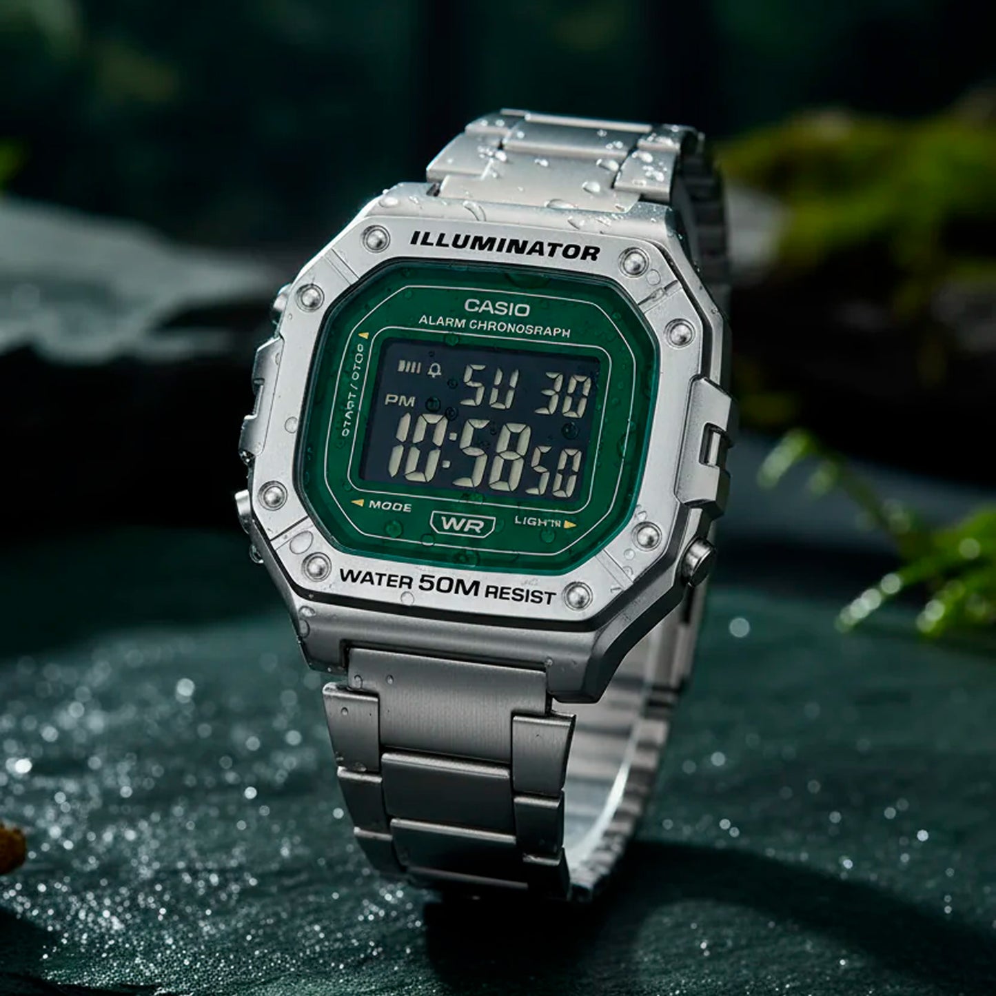 W-218HD-3AVDF | RELOJ DE ACERO DEPORTIVO PARA HOMBRE CASIO - VERDE