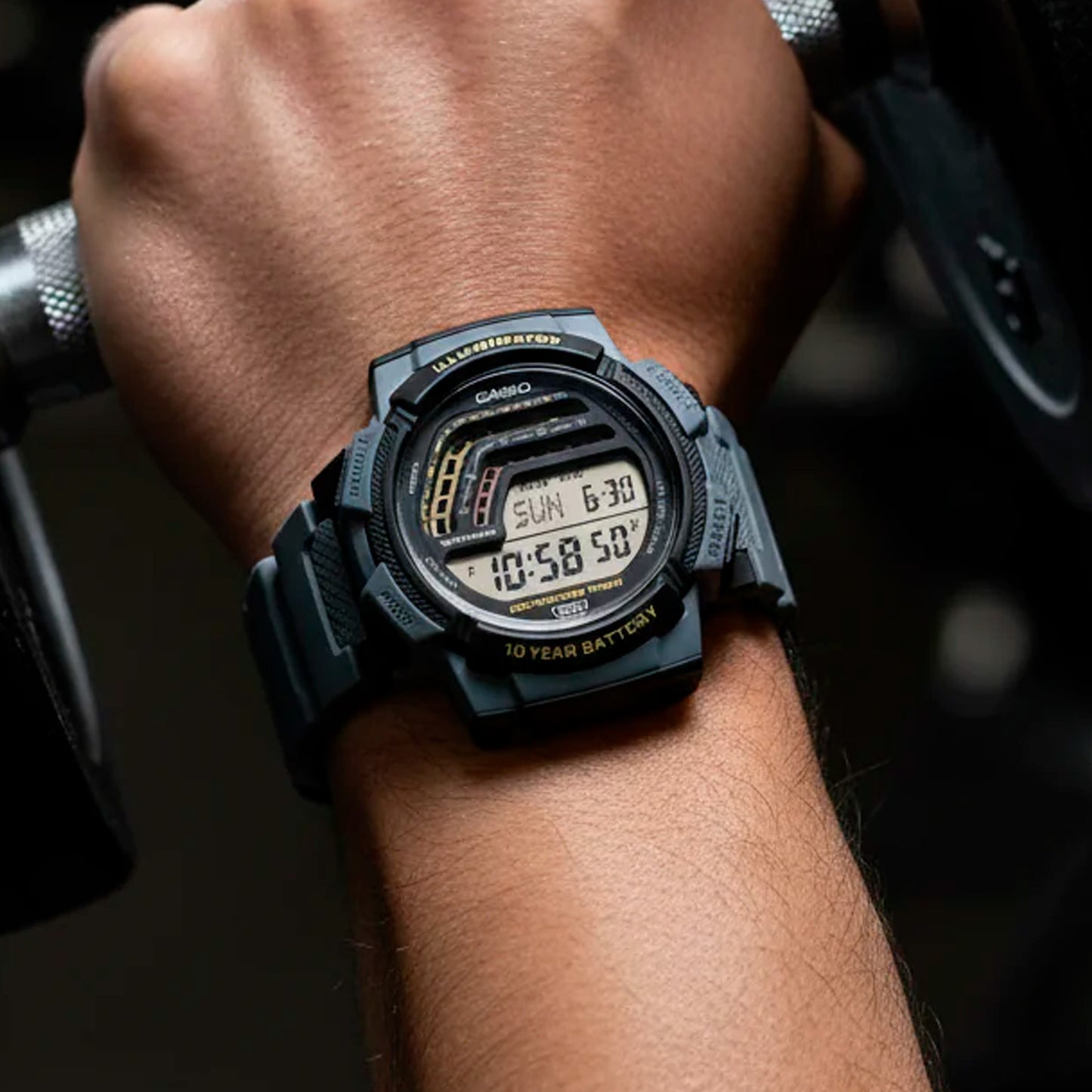 WS-1800-2AVDF | RELOJ DE GOMA DEPORTIVO PARA HOMBRE CASIO - GRIS