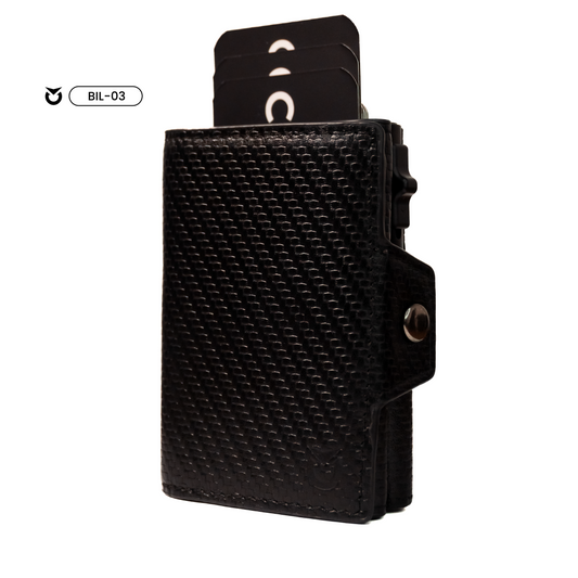 BILLETERA PARA HOMBRE CARBONO NEGRO | SKU: BIL-03