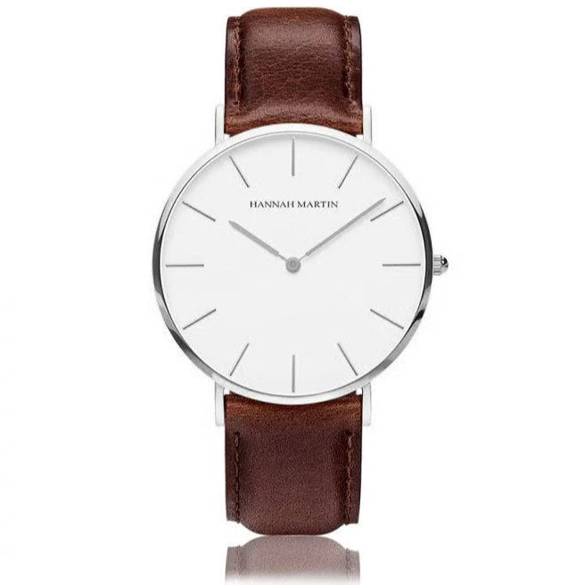 RELOJ ORGINAL HANNAH MARTIN ELEGANTE Y CASUAL - MARRON | HAN-47