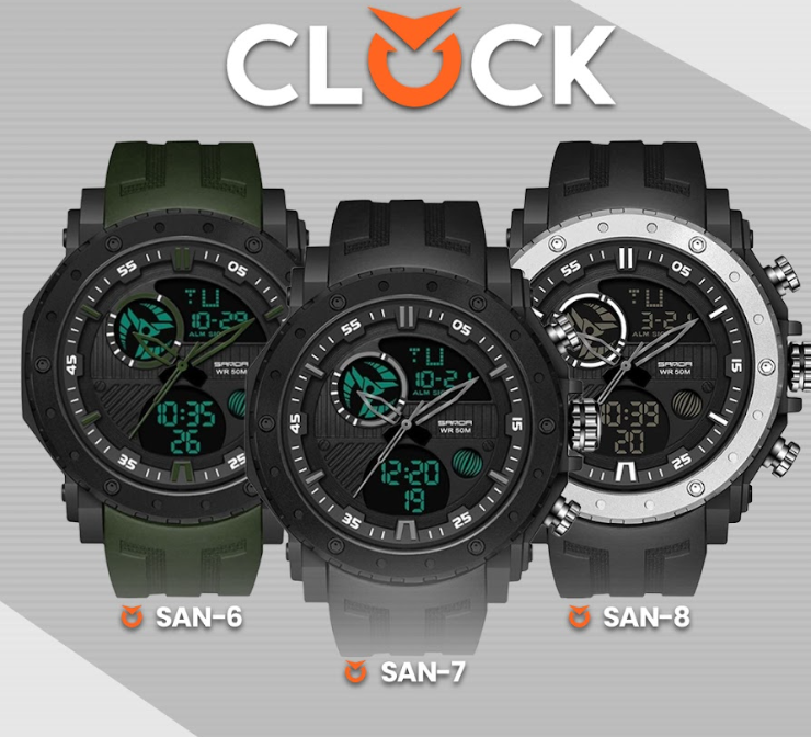 Relojes Analógico y Digital para Hombre