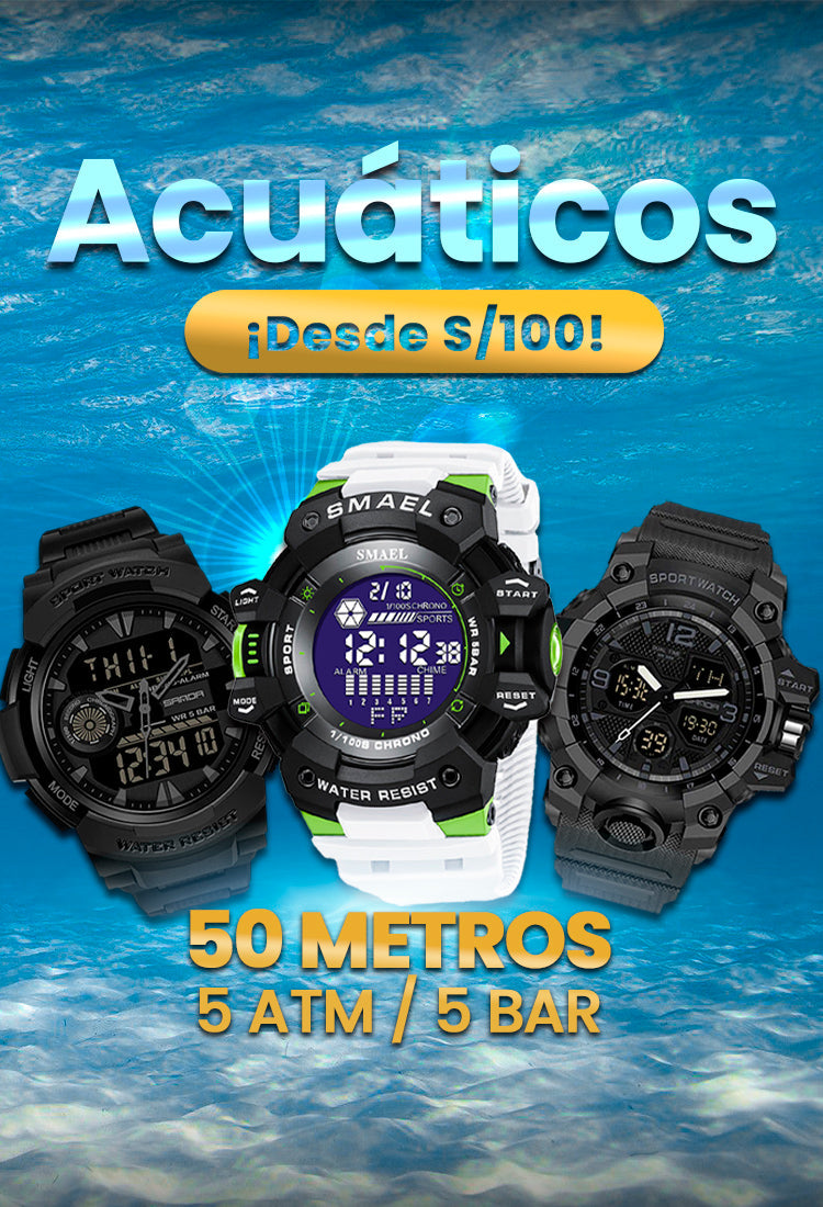 RELOJES ACUÁTICOS 5 BAR