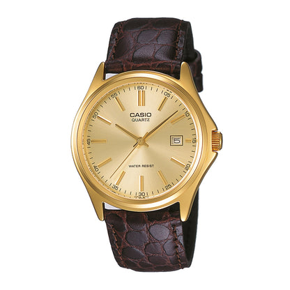 MTP-1183Q-9A/LTP-1183Q-9A RELOJ CASIO DE CUERO PARA PAREJA DE COLOR MARRON | CAS-199, CAS-111
