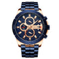 8337 | RELOJ CRONÓGRAFO CURREN ORIGINAL ACERO BLANCO/NEGRO/DORADO/AZUL CASUAL