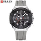 8462 | RELOJ CRONÓGRAFO CURREN ORIGINAL SILICONA NEGRO/AZUL/VERDE/GRIS CASUAL