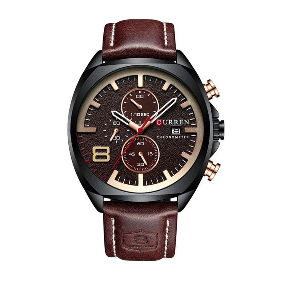 8321 | RELOJ CURREN ORIGINAL CUERO MARRÓN/NEGRO | CUR-113