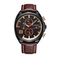 8321 | RELOJ CURREN ORIGINAL CUERO MARRÓN/NEGRO | CUR-113