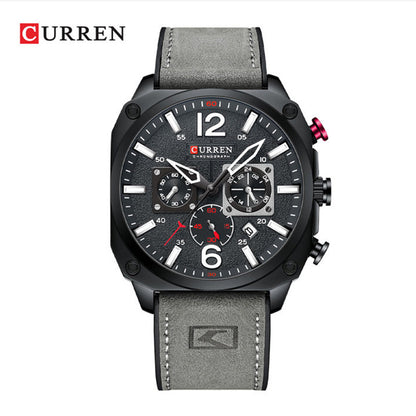 8398 | RELOJ CURREN ORIGINAL CUERO GRIS/MARRÓN/VERDE | CUR-85, CUR-86