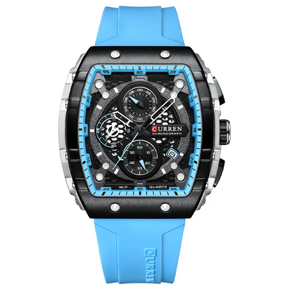 8442 | RELOJ CURREN ORIGINAL CRONÓGRAFO SILICONA | CUR-124, CUR-125
