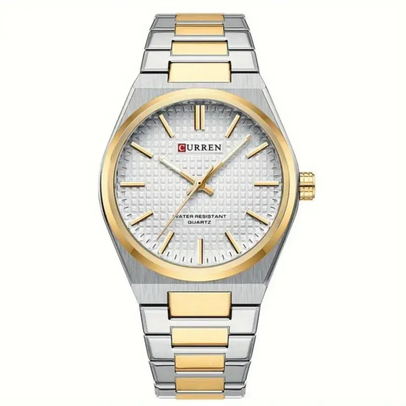 8439 | RELOJ CURREN ORIGINAL ACERO PLATEADO/DORADO | CUR-129, CUR-130, CUR-131
