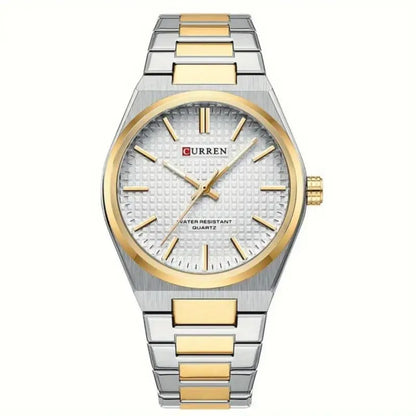 8439 | RELOJ CURREN ORIGINAL ACERO PLATEADO/DORADO | CUR-129, CUR-130, CUR-131