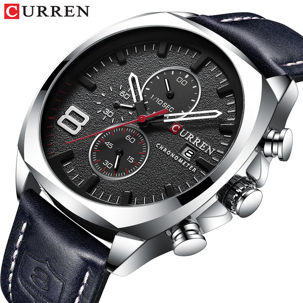 8321 | RELOJ CURREN ORIGINAL CUERO MARRÓN/NEGRO | CUR-113
