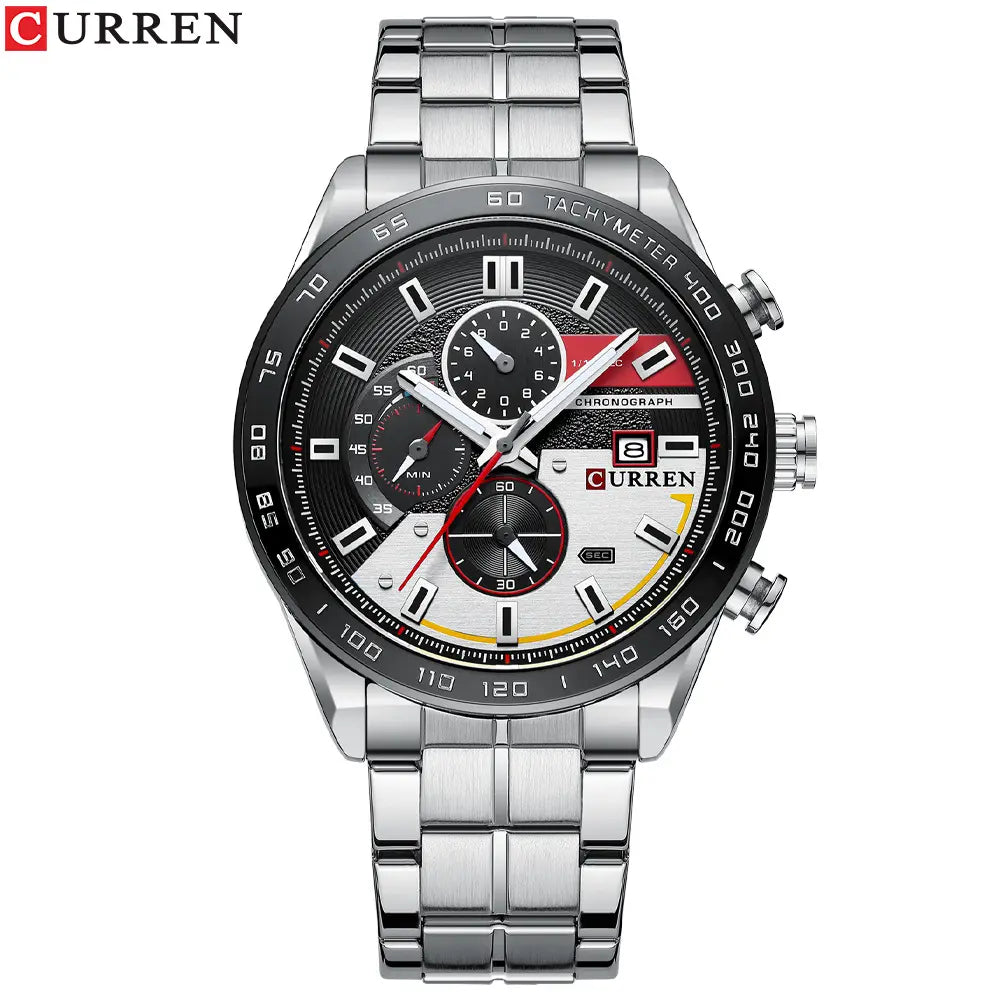RELOJ CURREN HOMBRE ORIGINAL DEPORTIVO ACERO INOXIDABLE 8410
