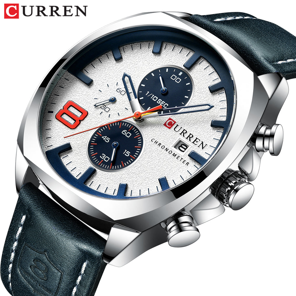 8321 | RELOJ CURREN ORIGINAL CUERO MARRÓN/NEGRO | CUR-113