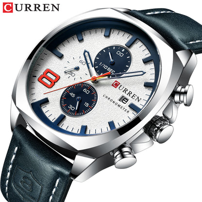 8321 | RELOJ CURREN ORIGINAL CUERO MARRÓN/NEGRO | CUR-113