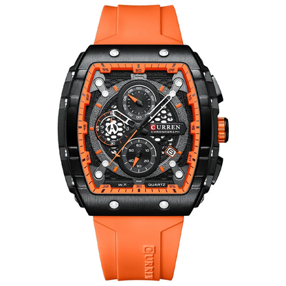 8442 | RELOJ CURREN ORIGINAL CRONÓGRAFO SILICONA | CUR-124, CUR-125