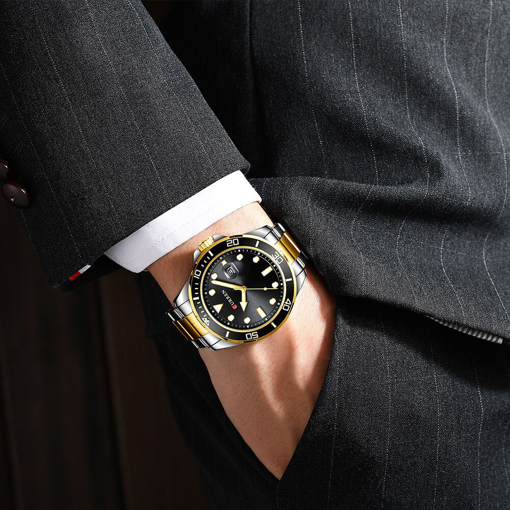 RELOJ CURREN ORIGINAL ELEGANTE AZUL PLATEADO ORO |