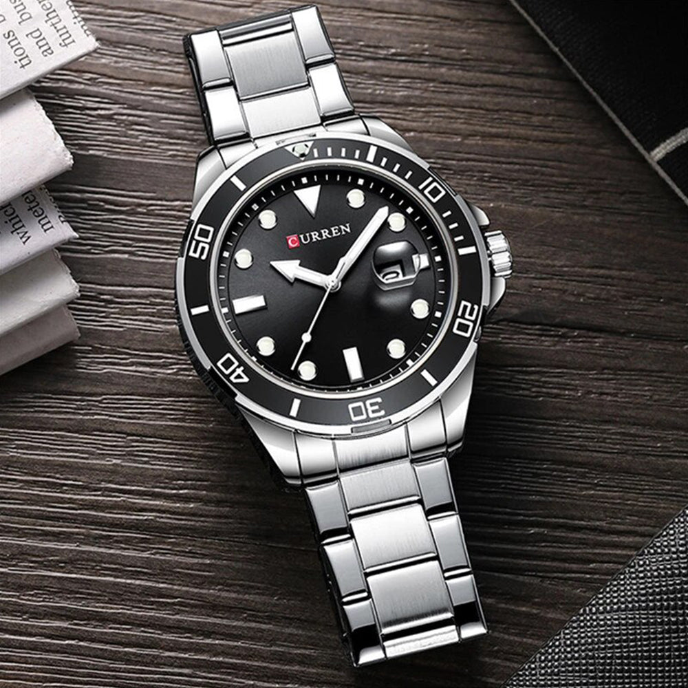 RELOJ CURREN ORIGINAL ELEGANTE AZUL PLATEADO ORO |