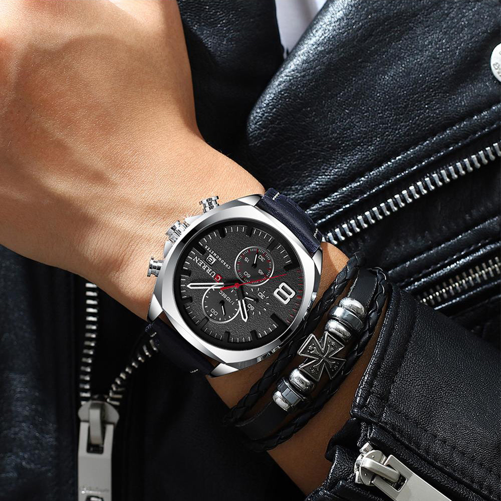 8321 | RELOJ CURREN ORIGINAL CUERO MARRÓN/NEGRO | CUR-113