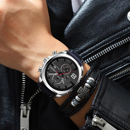 8321 | RELOJ CURREN ORIGINAL CUERO MARRÓN/NEGRO | CUR-113
