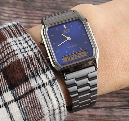 AQ-230 | RELOJ CASIO ORIGINAL DE ACERO PLATEADO | CAS-273