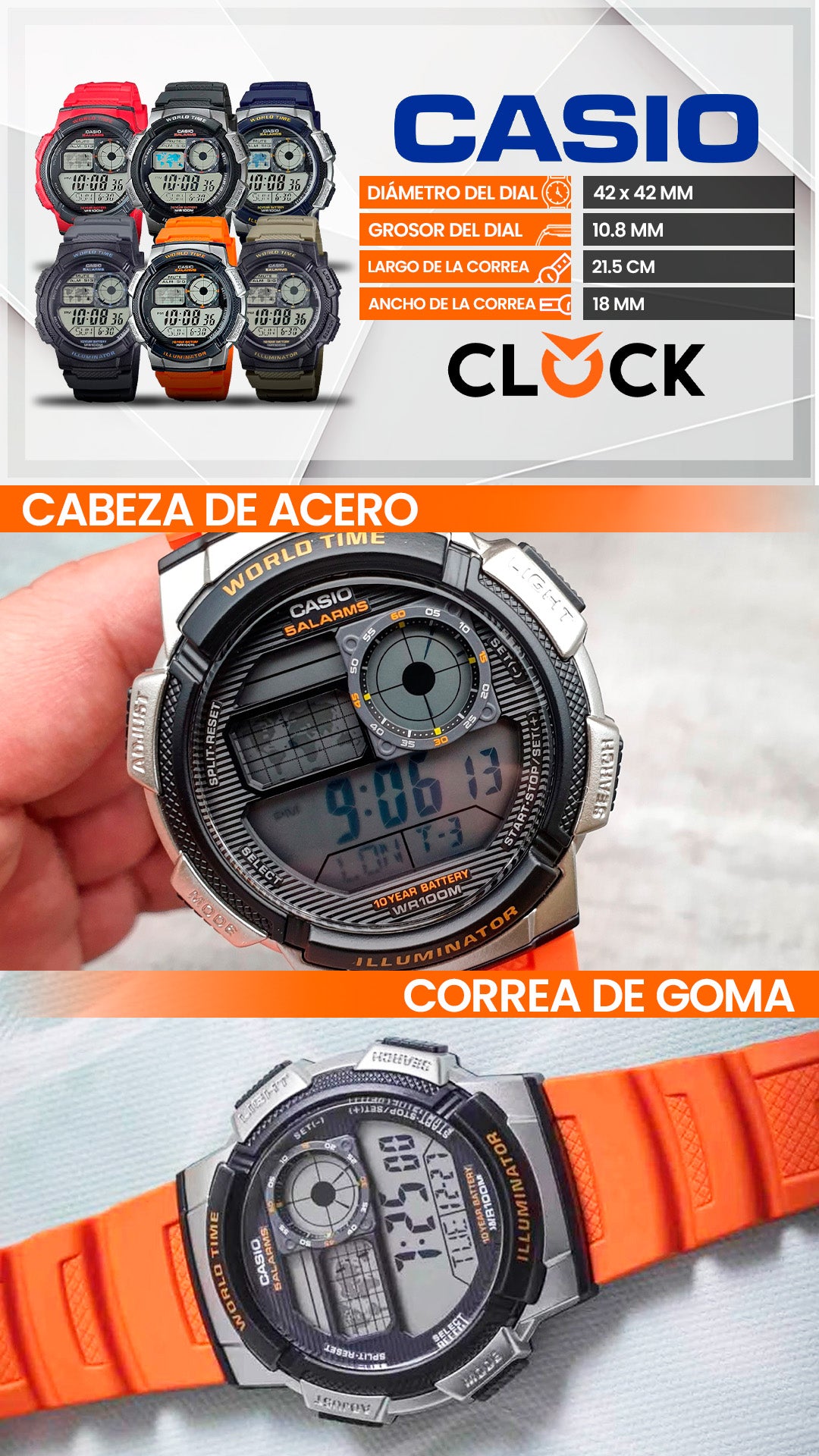 AE-1000W | RELOJ PARA HOMBRE CASIO