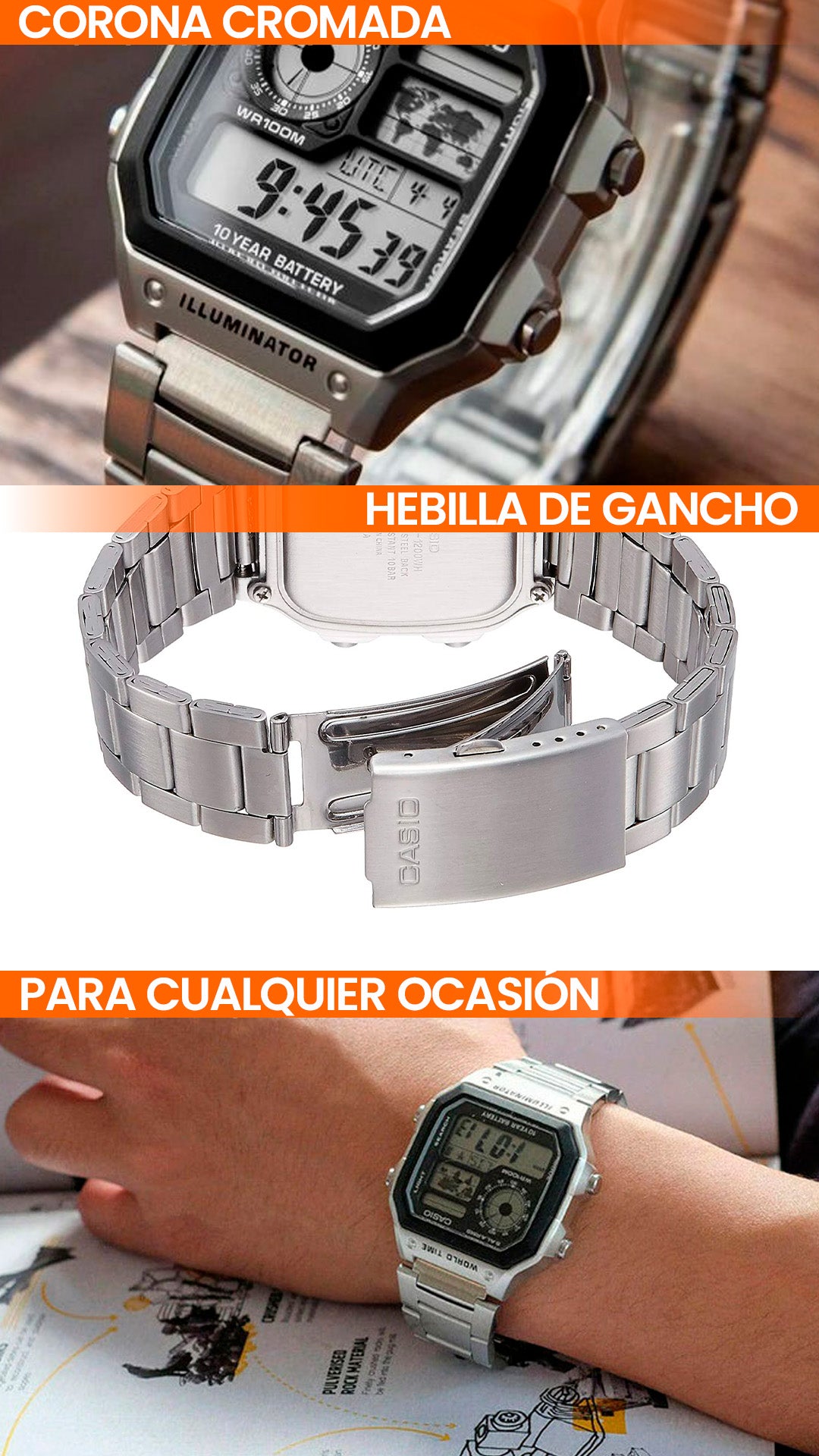 AE-1200WHD-1AVDF RELOJ PARA HOMBRE CASIO