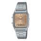 AQ-230A | RELOJ CASIO ORIGINAL DE ACERO DORADO/PLATEADO