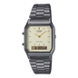 AQ-230A | RELOJ CASIO ORIGINAL DE ACERO DORADO/PLATEADO